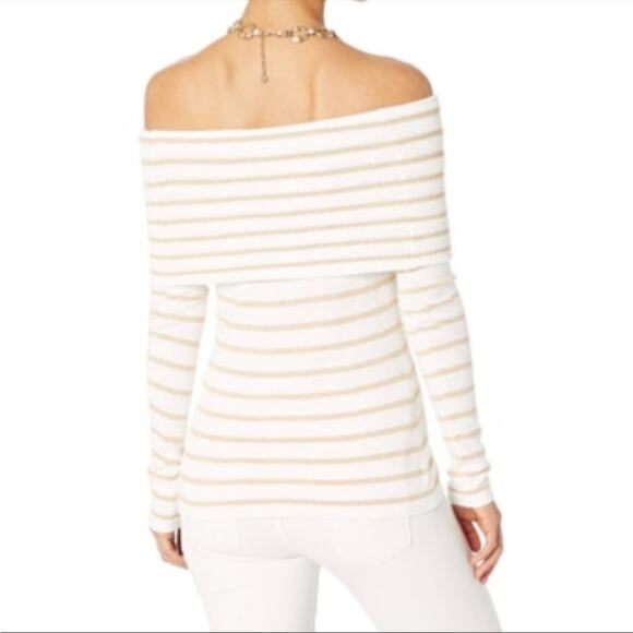 Lilly Pulitzer Christin Off Shoulder Sweater Coastal Shell Stripe Size XS - Picture 2 of 7